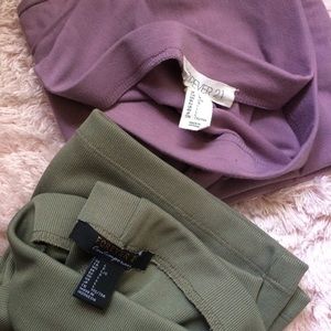 Olive and Purple Pencil Skirts